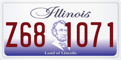 IL license plate Z681071