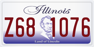 IL license plate Z681076