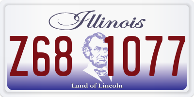 IL license plate Z681077