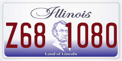 IL license plate Z681080