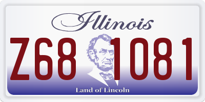 IL license plate Z681081