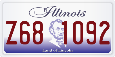 IL license plate Z681092