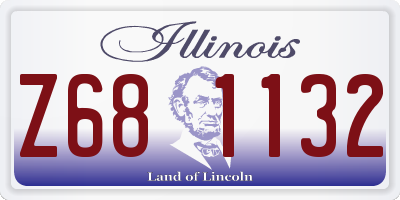 IL license plate Z681132