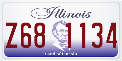 IL license plate Z681134