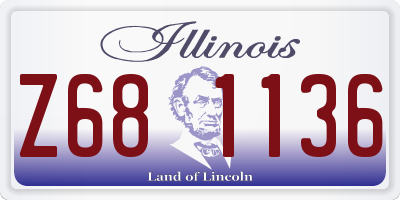 IL license plate Z681136
