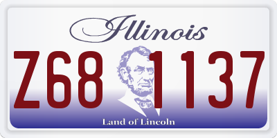IL license plate Z681137