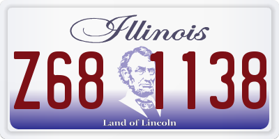 IL license plate Z681138