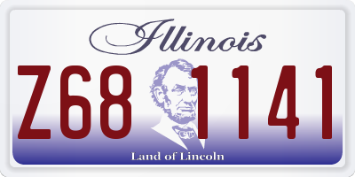IL license plate Z681141