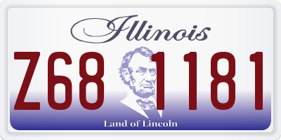IL license plate Z681181