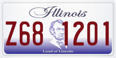IL license plate Z681201