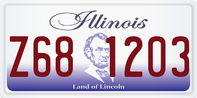 IL license plate Z681203