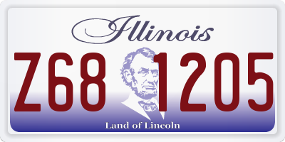 IL license plate Z681205