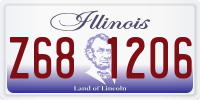 IL license plate Z681206