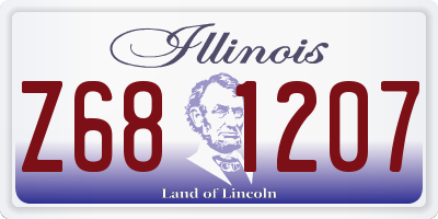 IL license plate Z681207