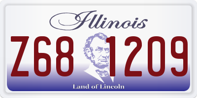 IL license plate Z681209
