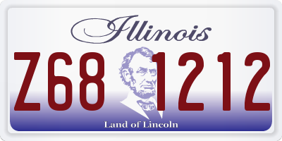 IL license plate Z681212