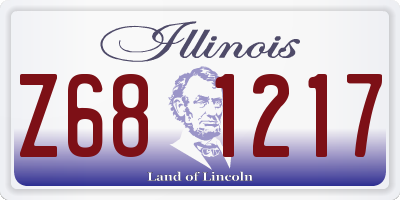 IL license plate Z681217