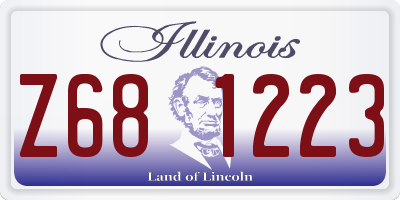 IL license plate Z681223