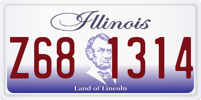 IL license plate Z681314
