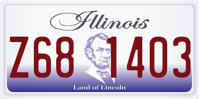 IL license plate Z681403