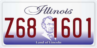 IL license plate Z681601