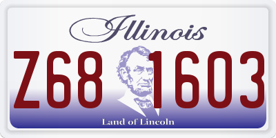 IL license plate Z681603