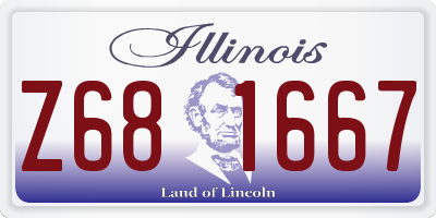 IL license plate Z681667