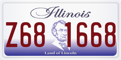 IL license plate Z681668