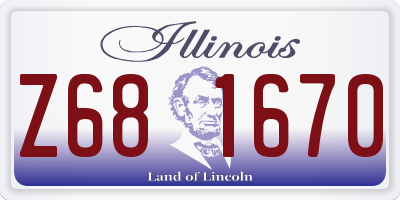 IL license plate Z681670