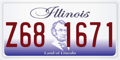 IL license plate Z681671
