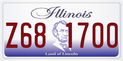 IL license plate Z681700