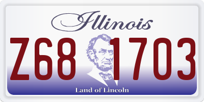 IL license plate Z681703