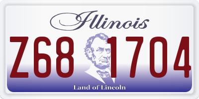 IL license plate Z681704