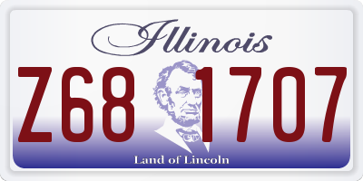 IL license plate Z681707