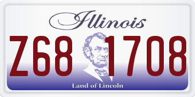 IL license plate Z681708