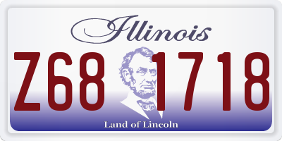IL license plate Z681718