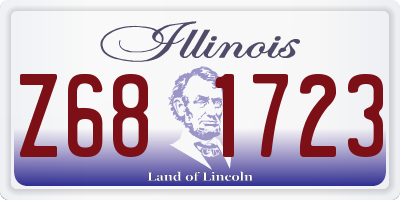 IL license plate Z681723