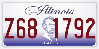 IL license plate Z681792