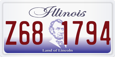 IL license plate Z681794