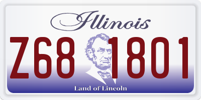 IL license plate Z681801