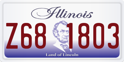 IL license plate Z681803
