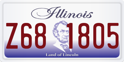 IL license plate Z681805