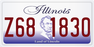 IL license plate Z681830