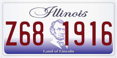 IL license plate Z681916