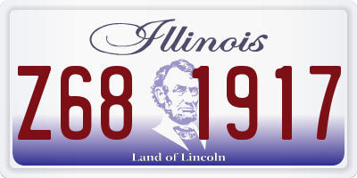 IL license plate Z681917
