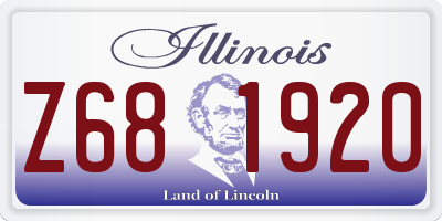 IL license plate Z681920