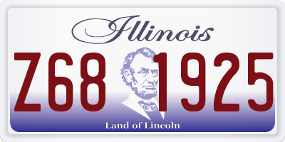 IL license plate Z681925