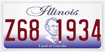 IL license plate Z681934