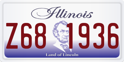 IL license plate Z681936