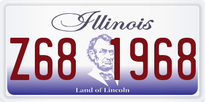 IL license plate Z681968
